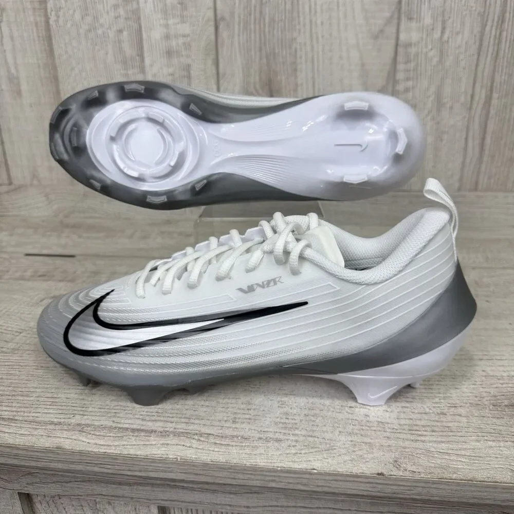 Nike Vapor Speed 3 Men's Size 10.5 White Silver Football Cleats FB3303-100 New